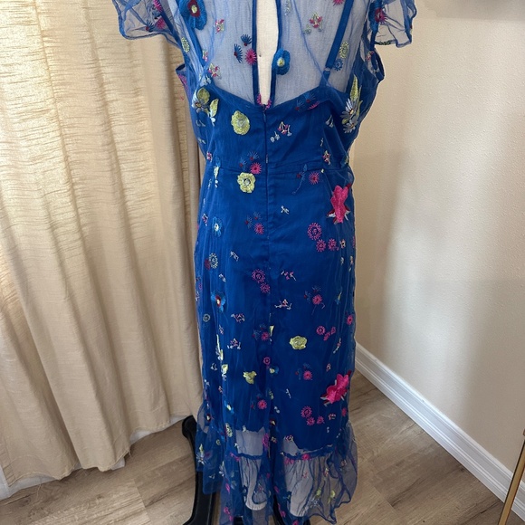 Tracey Reese for Anthropologie Embroidered Topaz Dress Size 6 - Picture 6 of 13